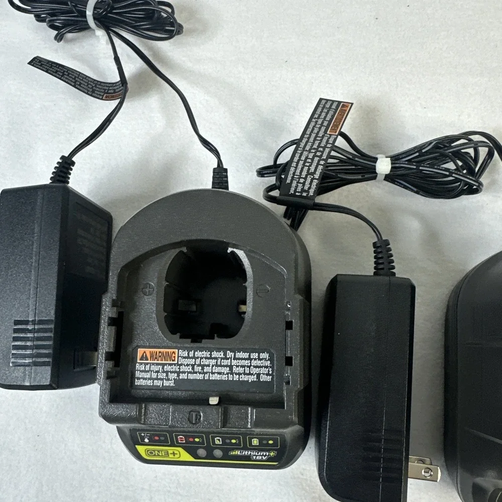 (3) Ryobi ONE+ P118B 18 Volt Lithium Ion Battery Charger's Tested Working Pair